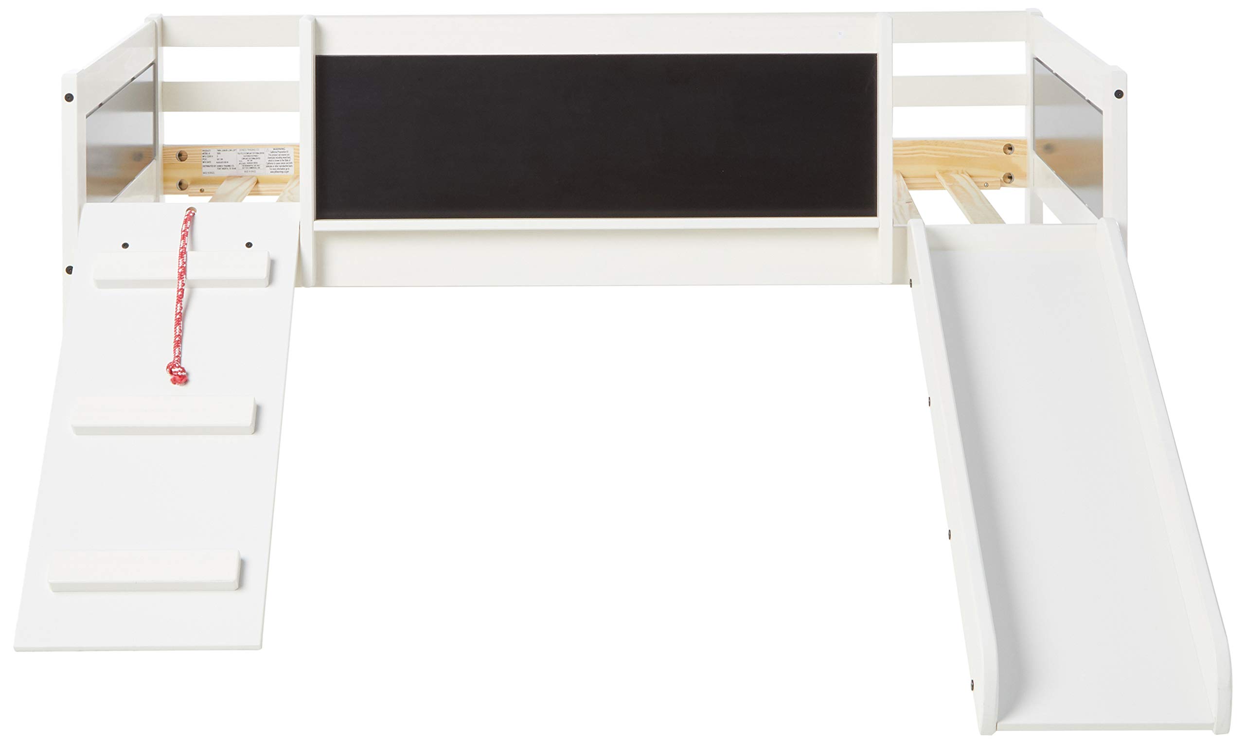 DONCO White Wash/Dark Grey and Junior Low Loft Toy Box, White Wash & Dark Grey