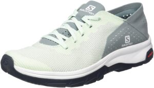 salomon tech lite hiking shoes for women sneaker, opal blue/trooper/ebony, 6