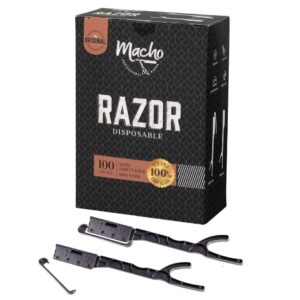 professional straight razors for men - 100 disposable straight edge razors featuring stainless steel blade w/blade guard - essential barber accessories for close shaving and grooming by better barber