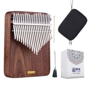 lingting kalimba 21 keys thumb piano mbira finger piano gift for kids adult beginners professional（lt-k21w,rain whisperer)