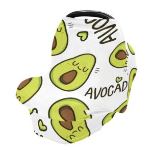 nursing cover breastfeeding scarf avocado- baby car seat covers, stroller cover, carseat canopy (k9)