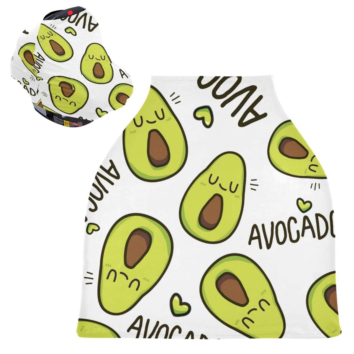 Nursing Cover Breastfeeding Scarf Avocado- Baby Car Seat Covers, Stroller Cover, Carseat Canopy (k9)