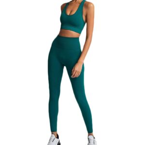 Beaufident Workout Sets for Women Active 2 Piece Seamless Matching High Waist Yoga Set Gym Outfits