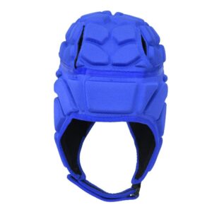 Rugbyball Helmet, Soft Shell Protective Headgear for Reduceing Impact Collision Children, Teenager, Adult (S/M/L/XL) (Blue L)