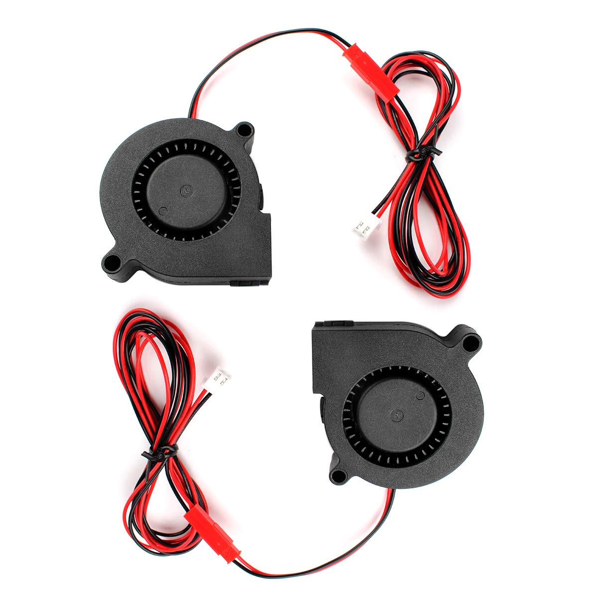 FYSETC 2PCS 24V 5015 Blower Fan Brushless Cooling Fan 50x50x15mm Extruder Hotend Cooler Radiator 110cm/43.3 inch Extension Cable for 3D Printer Monoprie Maker/Ultimat/Ender 3/ Pro