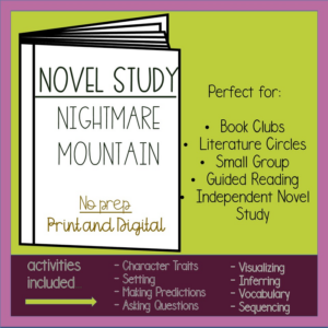 novel study nightmare mountain