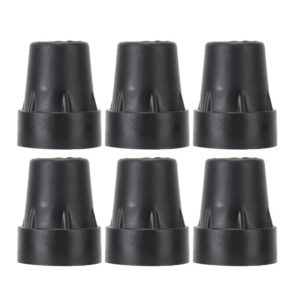 replacement cane tips, 6pcs 19mm hole diameter hiking cane crutch feet tips heavy duty non slip plastic tips trekking pole tips replacement pole tip protectors fits most standard hiking poles