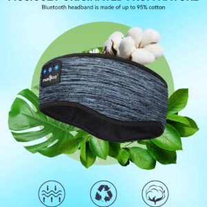 MUSICOZY Sleep Headphones Bluetooth 5.2 Headband, Wireless Music Sleeping Mask Headphones Earbuds Earphones Sweatproof for Women Mom Sports Workout Running Jogging Yoga Cool Gadgets Unique Gifts