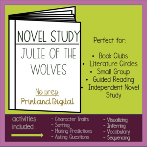 novel study julie of the wolves with digital resources