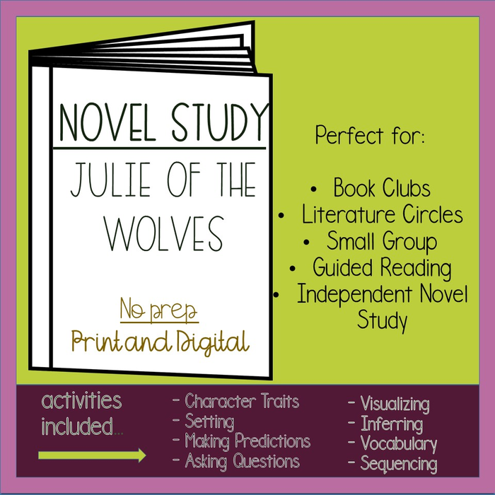 Novel Study Julie of the Wolves with Digital Resources