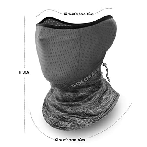 Novawo Reflective Neck Gaiters Adjustable Bandanas UV Protection Balaclavas Headwear Breathable Face Cover for Men Women