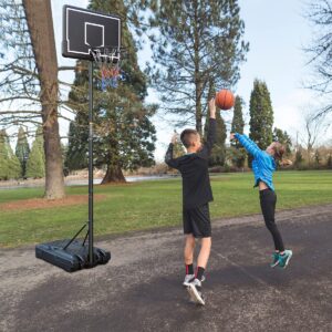 Rakon Portable Basketball Hoop & Goal Basketball System Stand Height Adjustable 6.2ft -8.5ft with 35.4in Backboard & Wheels for Youth Teenagers Outdoor Indoor Basketball Goal Game Play