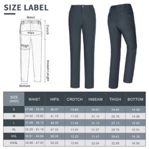 CAMELSPORTS Women’s Fleece Lined Hiking Pants Waterproof Warm Softshell Pants Windproof Snow Ski Cargo Pants for Outdoor