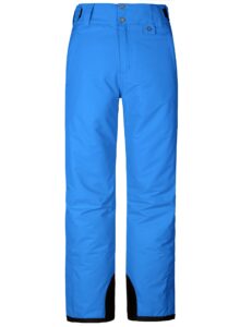 skieer men's mountain ski pants waterproof insulated warm thickened snow pants(black,medium)