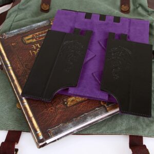 Forged Dice Co. Draco Castle Foldable Dice Tray and Dice Tower - Foldable DND Dice Tray and Dice Rolling Tray Tower - Perfect for Dungeons and Dragons RPG and Tabletop Gaming - Purple