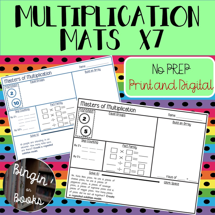 Multiplication Mats X7's