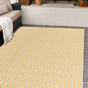 Unique Loom Jill Zarin Outdoor Collection Area Rug - Costa Rica (2' x 3' 1'' Rectangle, Yellow Ivory/ Ivory)