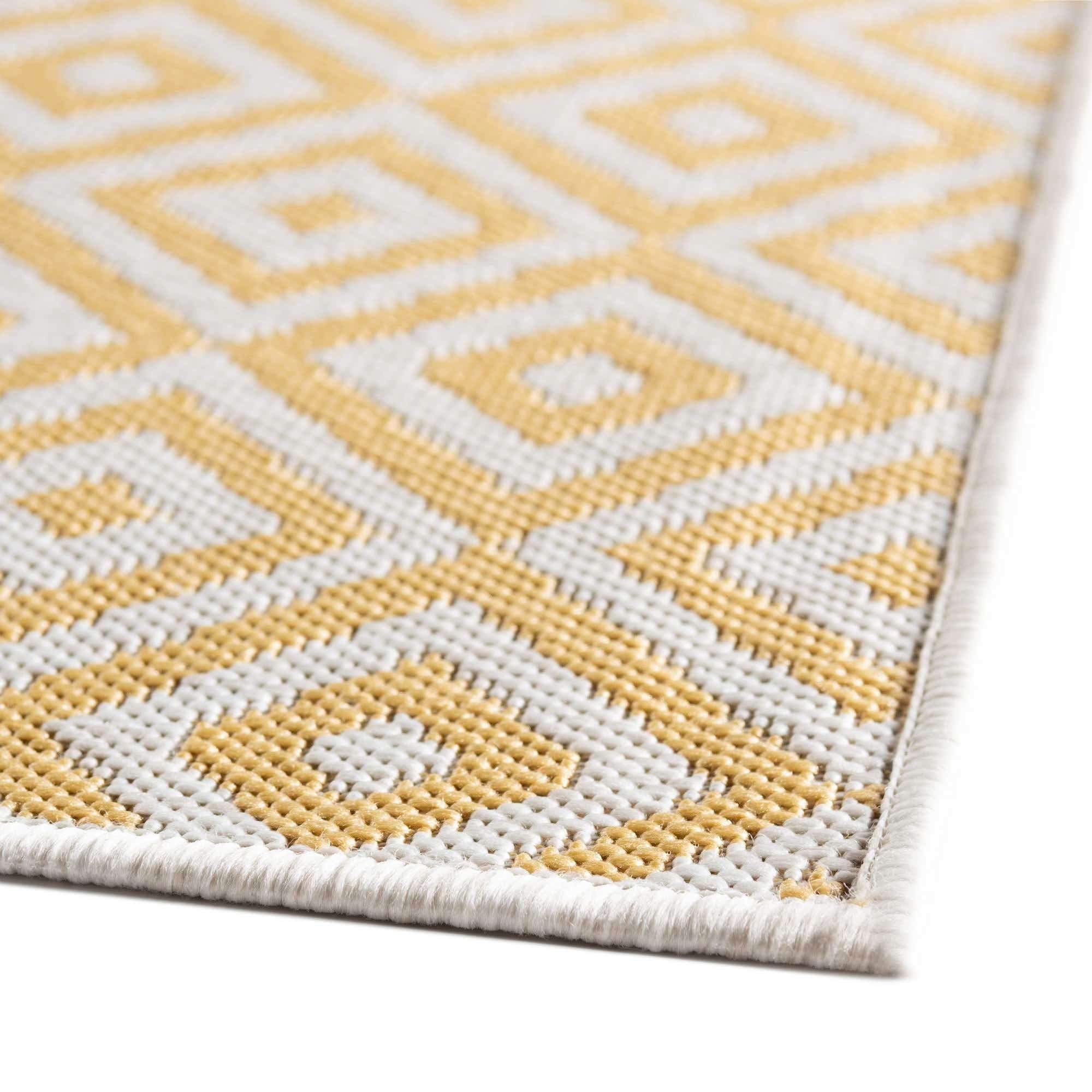 Unique Loom Jill Zarin Outdoor Collection Area Rug - Costa Rica (2' x 3' 1'' Rectangle, Yellow Ivory/ Ivory)
