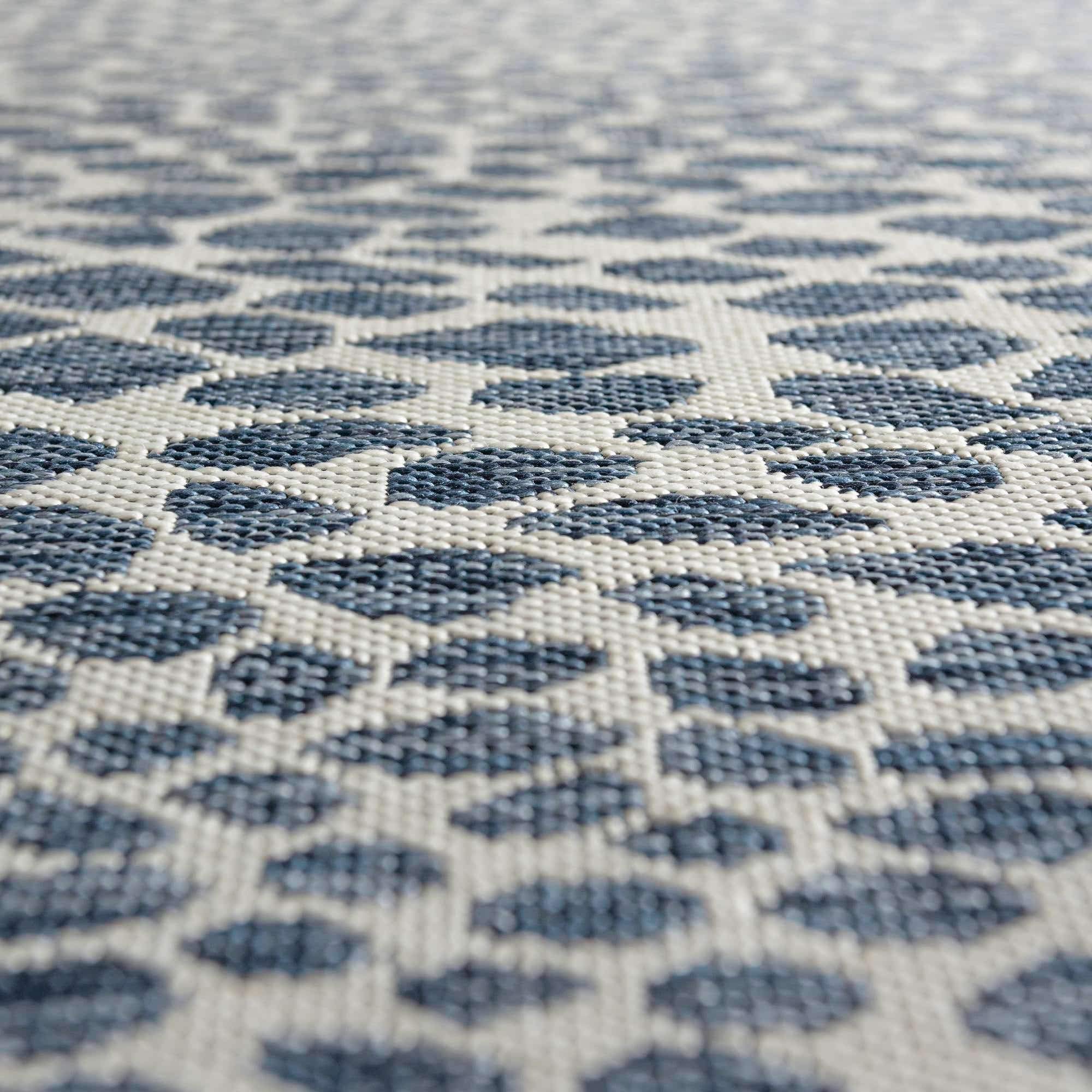 Unique Loom Outdoor Collection Area Rug - Cape Town (7' 1' x 10' Rectangle, Blue/ Olive)