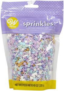wilton purple unicorn sprinkles mix, 10 oz, non toxic