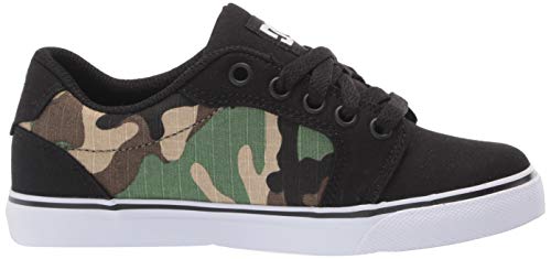 DC boys Anvil Skate Shoe, Black/Camo Print, 1 Little Kid US