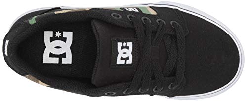 DC boys Anvil Skate Shoe, Black/Camo Print, 1 Little Kid US