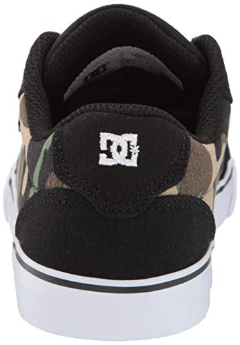 DC boys Anvil Skate Shoe, Black/Camo Print, 1 Little Kid US