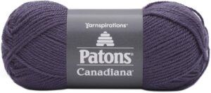 patons yarn canadiana solid glo, purple glow