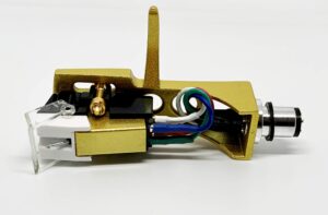 cartridge and stylus, needle and gold headshell with mounting bolts for technics sl-1200, sl-1210, sl-1600, sl-1610, sl-1700, sl-235, sl-23a, sl-b2, sl-b202,