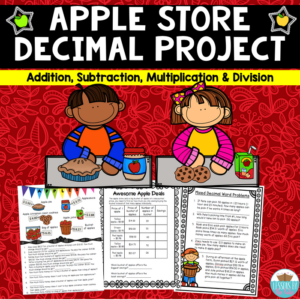 decimals (add, subtract, multiply, & divide) apple store activities