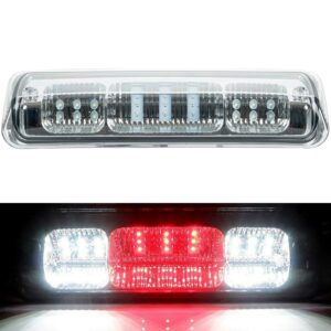 led third 3rd brake light replacement for 2004 2005 2006 2007 2008 ford f150 lobo, 07-10 ford explorer sport trac, 06-08 lincoln mark lt, high mount stop light assembly, clear lens