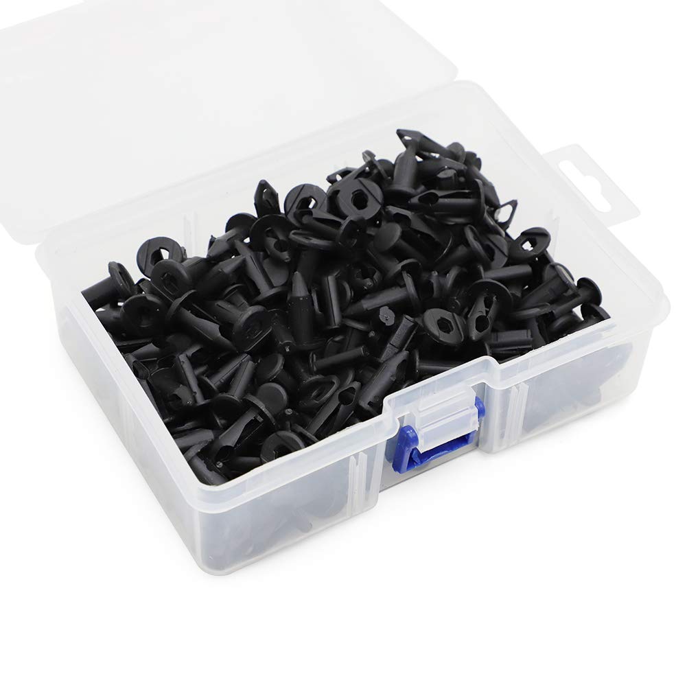 Motoparty 120PCS ATV UTV Nylon Fender Clips Replace for Polaris ATV Honda Rincon Kawasaki Teryx, Push Retainer Fasteners Rivets with Remover