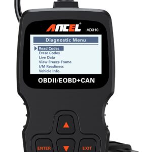 ANCEL AD310 Classic Enhanced Universal OBD II Scanner Car Engine Fault Code Reader with ANCEL Protective Case Storage Bag