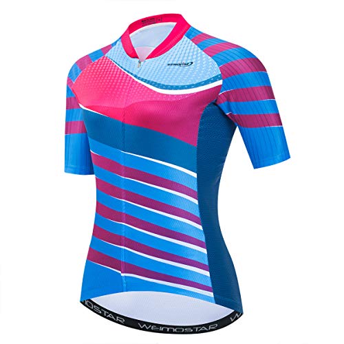 PSPORT Women's Cycling Jersey Summer Lady Short Sleeve Bike Clothing Biking Jerseys