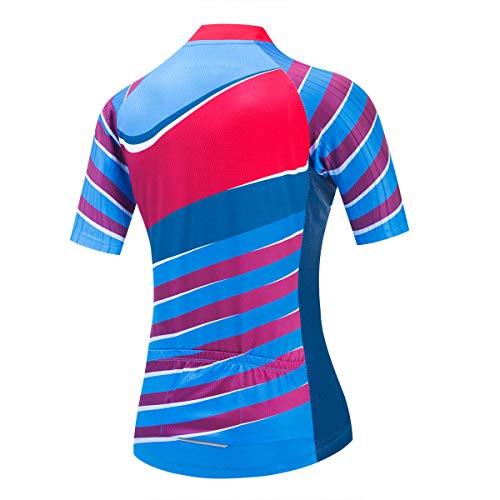 PSPORT Women's Cycling Jersey Summer Lady Short Sleeve Bike Clothing Biking Jerseys