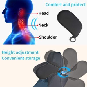 STYLOOC Car Seat Headrest Pillow, Car Seat Pillow Headrest Support Neck Pillow Head Protection Cervical Spine Adjustable on Both Sides Telescopic Version PU Leather Universal for Kids Adults Travel