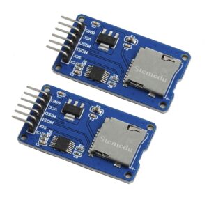 stemedu 2pcs micro sd card module tf card memory storage adapter reader board spi interface with integrated circuit breakout for arduino for raspberry pi