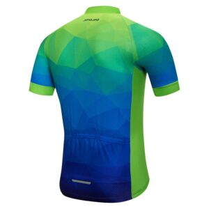 Cycling Jersey Men Bike Top Full Zipper Cycle Shirt Road Bicycle Clothing Riding Racing MTB Clothes Mountain Riding Sports top Green M