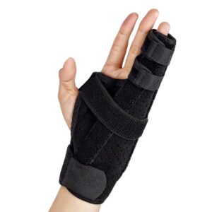 Ultrafun Two Finger Splint Medical Grade Boxer Finger Brace Support Immobilizer Cast for Broken Fingers, Injuries, Arthritis, Trigger Finger, Tendonitis and Pain Relief (Two Fingers-L/XL)