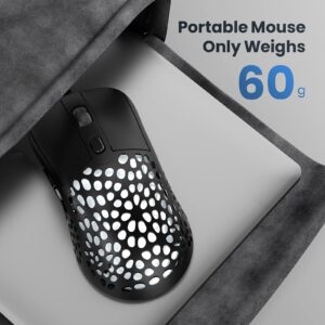 Blade Hawks RGB Gaming Mouse Wired, 60 g Ultra-Lightweight Honeycomb Computer Mice,Gaming Mouse with 6 Function Buttons,7 Backlight,6400 Adjustable DPI for Windows PC & Laptop Gamers