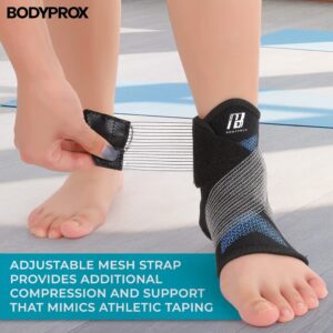 Ankle Brace for Women and Man, Ankle Compression Sleeve, Ankle Support with Adjustable Compression Strap for Sprained Ankle, Injury Recovery and More! (Small)