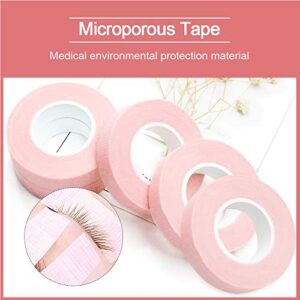 EBANKU 5 Rolls Eyelash Extension Tape, Eyelash Tape for Lash Extension Breathable Micropore Fabric Tape for Eyelash Extension Supplies (9m/10 Yards)