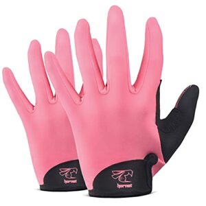 kayak gloves for women - full finger pink rowing gloves with anti slip palm- ideal for kayaking, paddling, sculling, fishing, watersports, sailing, jet ski and more. (m (fits 6.5"-7"))