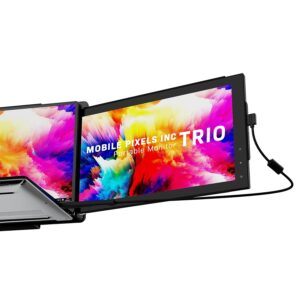 mobile pixels trio portable monitor for laptops, 12.5'' full hd ips screens, usb c/usb a dual or triple displays,windows/os/android/nintendo switch (one monitor only)
