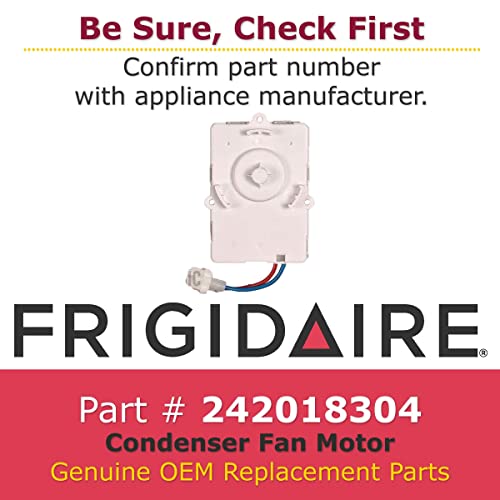 FRIGIDAIRE 55-242018304 Refrigerator Condenser Fan Motor, 7 x 4.75 x 5.38 inches, White.