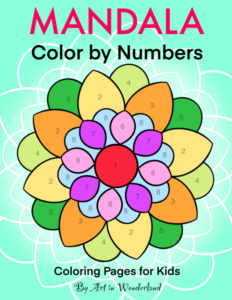 mandala color by numbers - coloring pages for kids