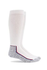 one tough sock unisex adult extended cushioned over the calf casual socks, white, x-large us