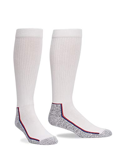 One Tough Sock unisex adult Extended Cushioned Over the Calf Casual Socks, White, X-Large US