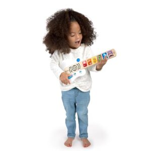 Baby Einstein Strum Along Songs Magic Touch Wooden Musical Light Up Toy Guitar with Whammy Bar, Age 6 Months+