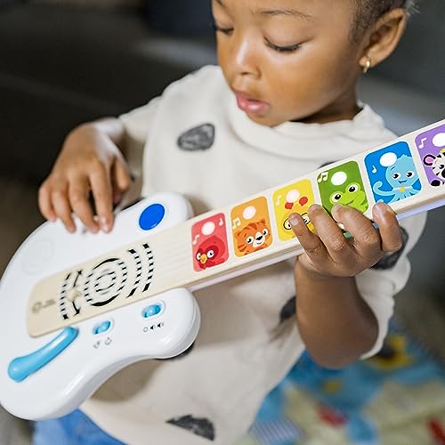 Baby Einstein Strum Along Songs Magic Touch Wooden Musical Light Up Toy Guitar with Whammy Bar, Age 6 Months+